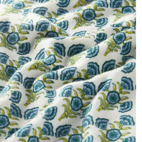 Boden Printed Crew Neck Knitted Sweater, Brunnera Blue Poppy Geo 4 EUC - Picture 4 of 10